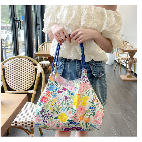 FANSDA 포인트 플라워 편안한 에코백