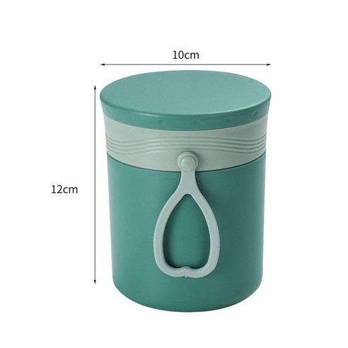 DFMEI 304 스테인리스 컵 밀폐 아침식사 컵 캔 우유컵 시리얼 컵, DFMEI 녹색_플라스틱
