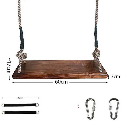 그네줄 그네 안장 부품 원목 야외용 나무 의자 체인, 통나무 60cm 클라이밍 로프(야외용)
