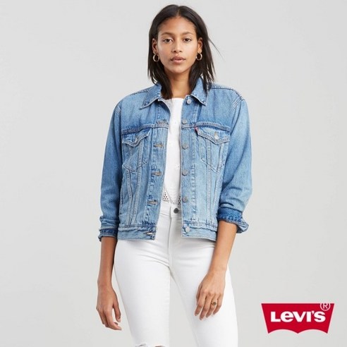 리바이스 LEVIS 여성 보이프랜드핏 트러커 청자켓29944-0055