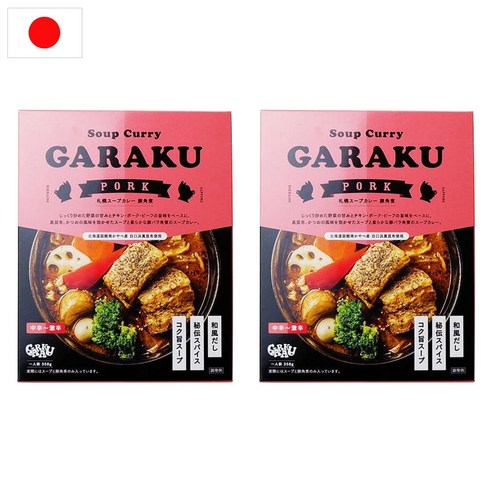 GARAKU Sapporo Soup Curry Pork 가라쿠 스프 카레 포크 358g, 1개 rinkokawauchi Best Top5