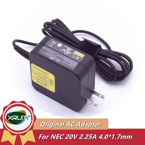 레노버 NEC 노트북 전원 공급 장치용 AC 어댑터 충전기 PA-1450-55NL 45W 20V 2.25A, US, 1개