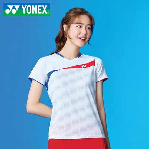 요넥스 여성용 배드민턴 라운드 티셔츠 201TS002F