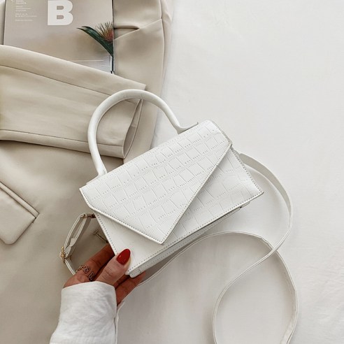 KORELAN 서양식 가방 여성용 가방 2022 한국판 ins풍 크로스 기질 숄더 스톤 체인 스퀘어 가방 패션 첫 번째