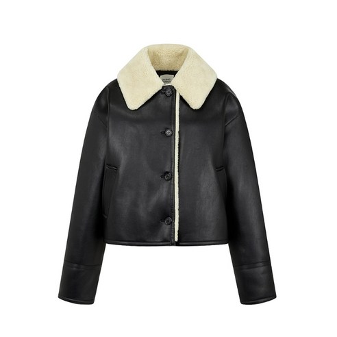 [인기ㅣ강추] 고급스러움과 실용성의 완벽한 조화: 톰보이무스탕 블랙 카라멜 [최신ㅣ추천상품 입니다]