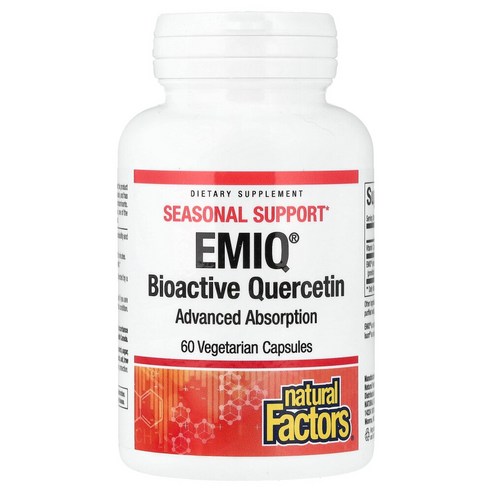 네츄럴펙터스 바이오액티브 퀘르세틴 EMIQ 50mg 베지 캡슐 60정