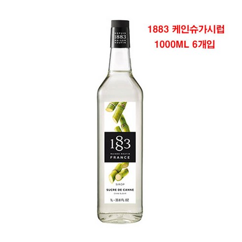 1883 케인슈가시럽 1000ml (6병구매시 1883시럽펌프 증정), 6개, 1L