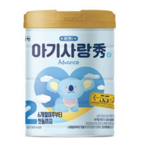 아기사랑수 더 퍼스트 어드밴스 분유 2단계, 750g, 2개