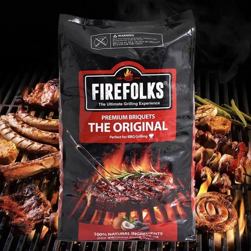 FIREFOLKS 파이어폭스 바베큐숯 10kg 캠핑용품 연료 코스트코, 10kg 1개