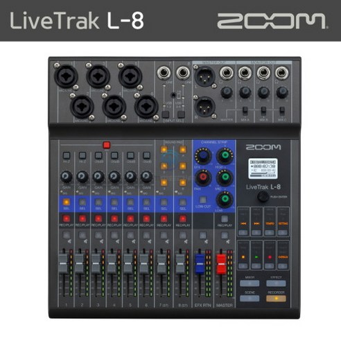 ZOOM LiveTrak L-8 줌 디지털 믹서 레코더 라이브트랙 L8, 단품