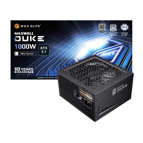 HIT맥스엘리트MAXWELLDUKE1000W80PLUSPLATINUM풀모듈러ATX3.1(PCIE5)/파워서플라이/정품/오늘출발/안심포장