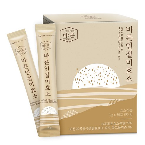 바른 인절미 효소 곡물 발효 효소식품, 3박스, 90g