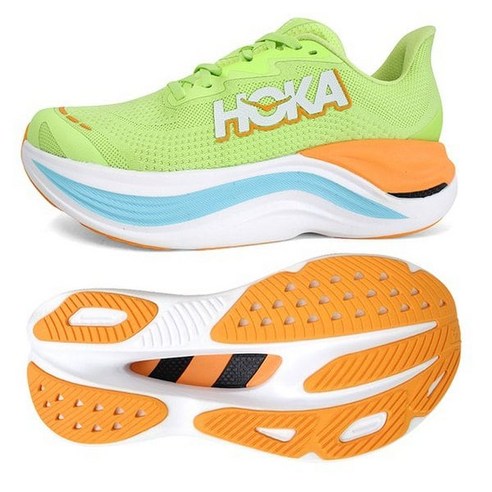 [국내배송] 호카 스니커즈 스카이워드X 맥스쿠션 카본화 남자 런닝화 러닝화 조깅화 마라톤화 형광 그린 1147911-LCC