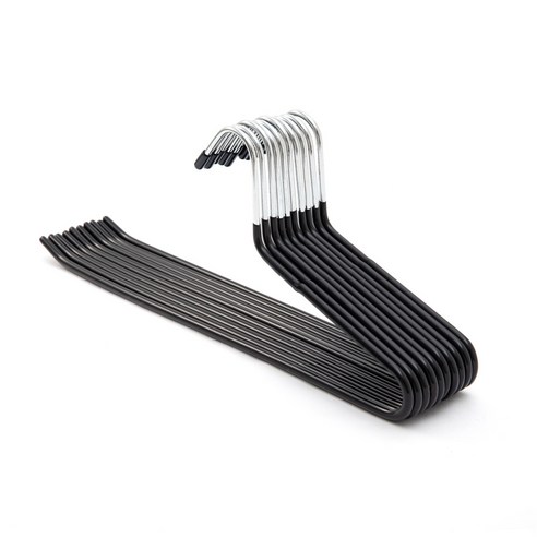 메르카 논슬립 바지걸이, 10개, 블랙