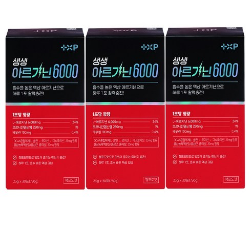 생생아르기닌 6000 30포*3, 3개, 30정