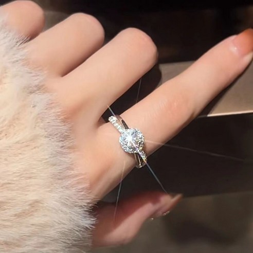 러빙유 천연석 ZIRCON 925 실버 반지 상자증정