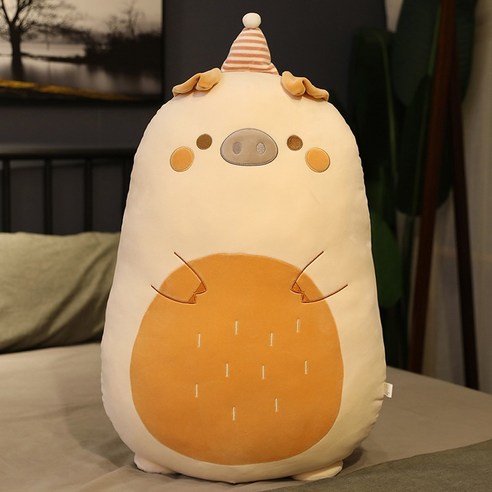 모찌동글이인형쿠션110, 미색돼지