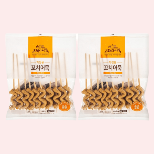 고래사어묵 가정용 꼬치 어묵 냉동 296g 따뜻한 겨울간식, 296g 2개, 2개