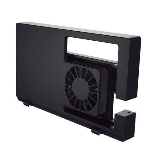 도크 쿨러 냉각 팬 팬 도크 마운트 콘솔 쿨러 쿨 USB 전원 공급, 10.7x18x4.3cm, 검은 색, 플라스틱