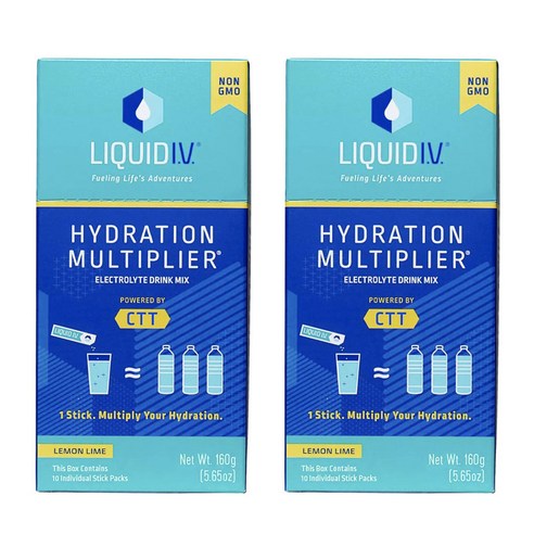 리퀴드이브 하이드레이션 멀티플라이어 일렉트로라이트 드링크 믹스 레몬 라임 16g, 2개, 160g