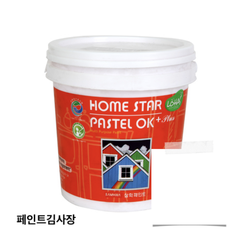 삼화페인트 홈스타파스텔 OK PLUS 1L 친환경DIY, 로즈데일크림, 1개 수성페인트