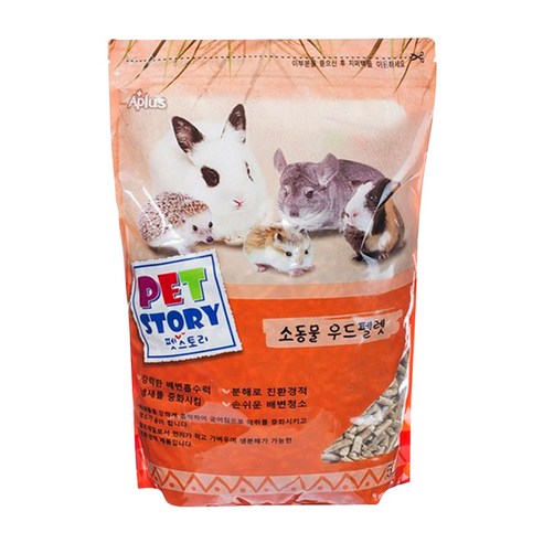 PET STORY 소동물 우드펠렛 5L/토끼/고슴도치/소동물, 5L, 1개