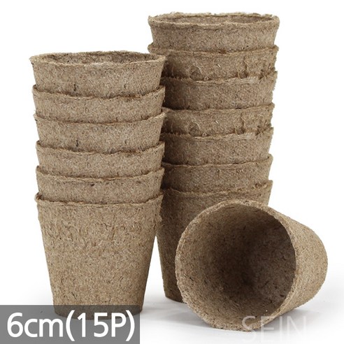 세인화분 원형 지피포트 15P - jiffy 압축 배양토, 6cm 지피원형포트(15P), 1세트
