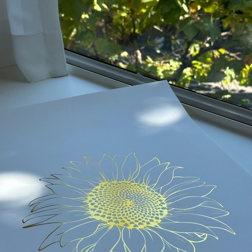 성공과 번영을 위한 필수품: 씽크앤그로우 해바라기 풍수 그림 액자