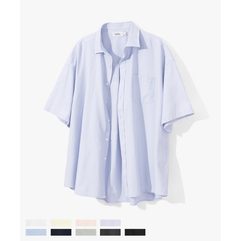 [커스텀어클락] 클래식 헤링본 패턴 숏 슬리브 셔츠 – 9가지 컬러 옵션! 
셔츠