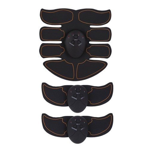 Abs Stimulator 스마트 복부 팔 근육 트레이너 토닝 토너 조각 장치, 복부 스티커, 플라스틱, 블랙 레드