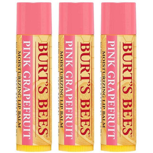 버츠비 모이스처라이징 립 밤, Pink Grapefruit, 3개