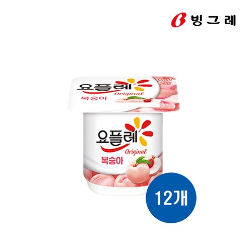 빙그레 요플레 복숭아 85g (4입 x 3개), 12개