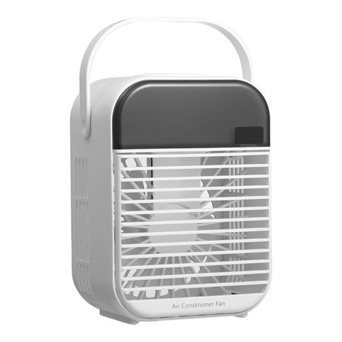 개인 공기 냉각기 팬 휴대용 에어컨 가습기 청정기 3 in 1 증발 냉각기 미니 AC USB 냉각 데스크탑 팬 침실, 85x122x167mm, 하얀, 플라스틱