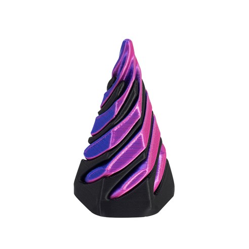 불가능한통과 피젯 퍼즐 3D프린터, 육각뿔 5.5cm, 레인보우 퍼플블루 (P023), 1개