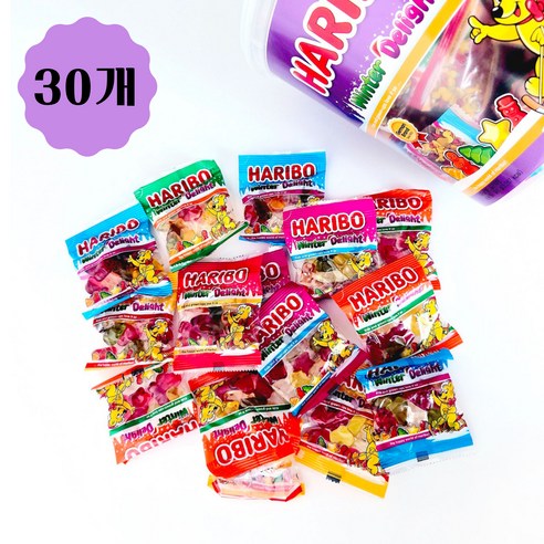 하리보젤리 (윈터딜라이트) 30개 소분, 1세트, 360g