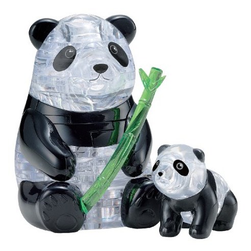 3D 크리스탈 퍼즐 판다가족(2 Pandas), 혼합, 51피스
