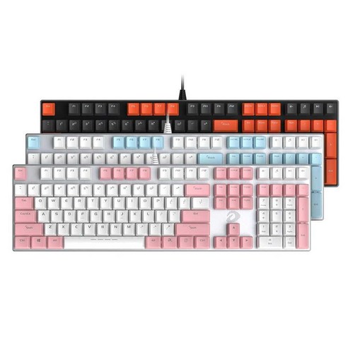 예쁜키보드 휴대용 레트로 조약돌키보드 유선 PC, 상세 페이지 참고, 빨간색 축 사쿠라 핑크 108키 블루레이 에디션 아니요