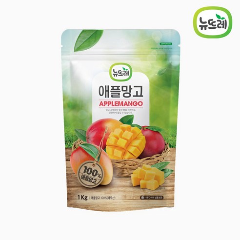 뉴뜨레 냉동망고 베트남 페루산 아이스 애플망고 1kg, 1개