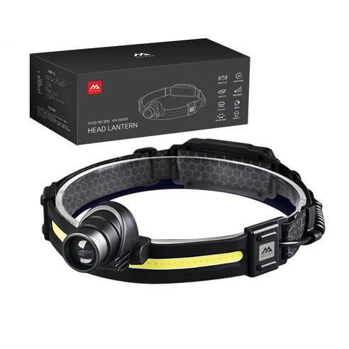 라이반 동작인식 헤드랜턴 초강력 C타입USB 충전식 듀얼 광원 led 헤드라이트 KN-08009, 라이반 LED 헤드랜턴
