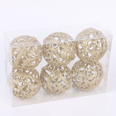 OEM 6cm 크리스마스 트리 볼 값싼 물건 매달려 홈 파티 장식, Gold