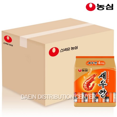 농심 새우깡 4개입(30gX4ea) X8개(1box) 과자 간식 스낵 봉지과자, 30g, 8개