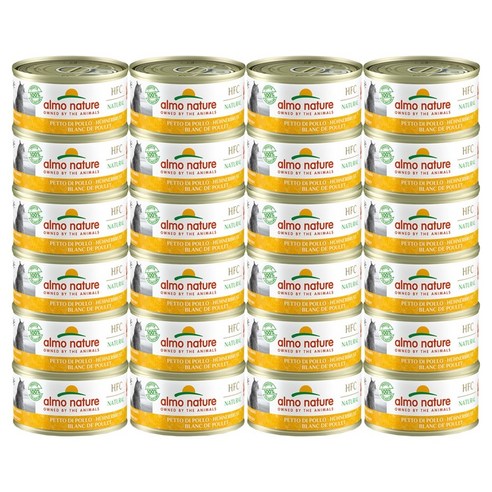 알모네이쳐 고양이 주식캔, 70g, 닭가슴살, 24개