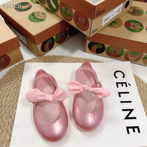 미니멜리사 천 리본 키즈 젤리 슈즈 발레 공주 샌들