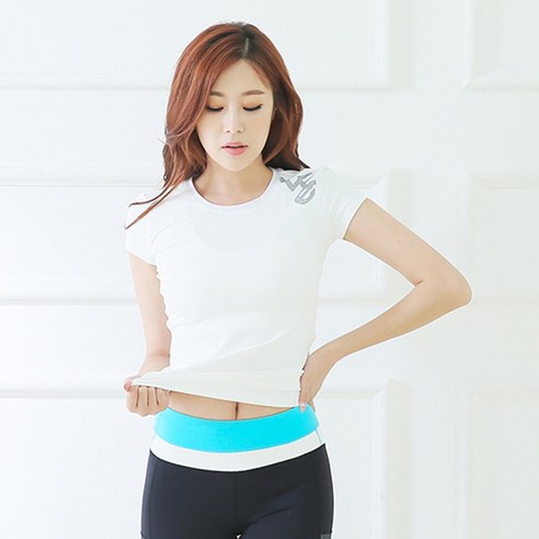 리나컴퍼니 여성용 엣지 매쉬배색 Lee 티셔츠2 SS03