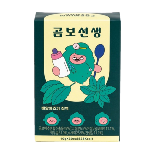 곰보선생 배암차즈기진액 곰보배추시럽 액상스틱, 10g, 3개