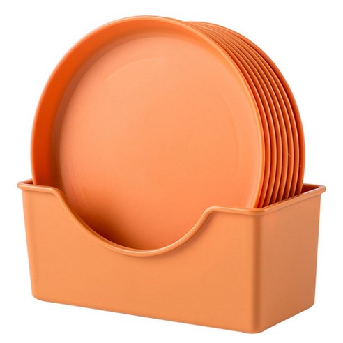 Retemporel 창조적 인 가정용 일본 뼈 접시 사각형 스낵 플라스틱 과일 케이크 테이블 접시 C, 1개, 주황색