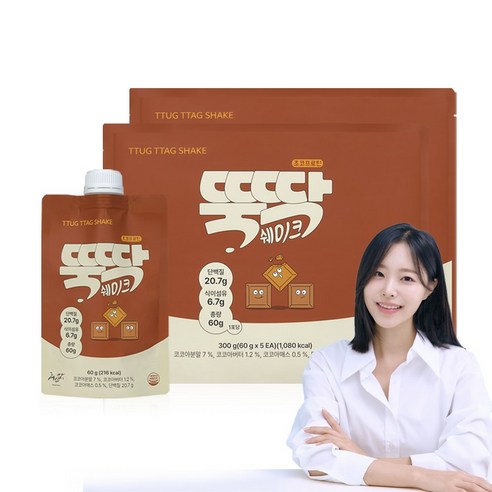 뚝딱쉐이크 초코프로틴 2세트, 60g, 10개