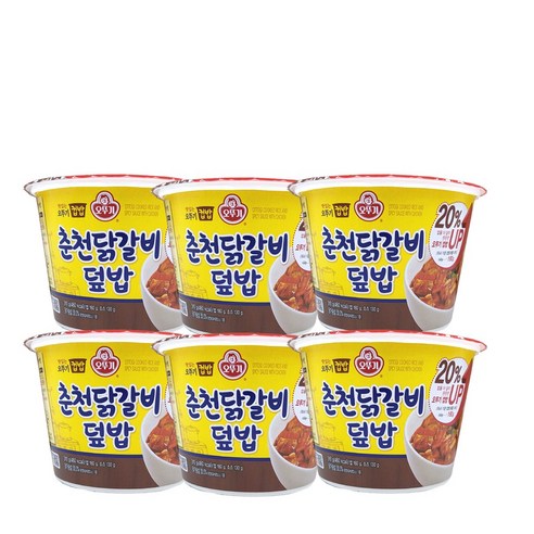 <올따옴> 오뚜기 맛있는 컵밥 춘천닭갈비덮밥 310g 6입, 6개