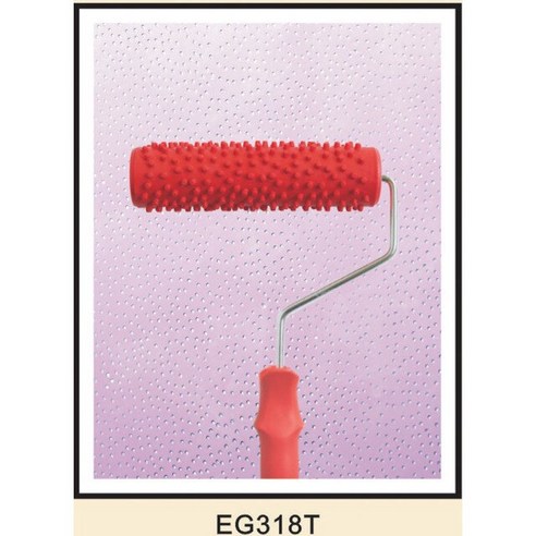 페인트 로라 롤러 플라스틱 손잡이가 있는 페인팅 롤러 벽 인상적인 나무 나뭇결 꽃 패턴 7인치, 12 G