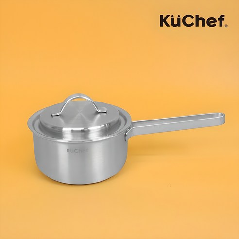 쿠쉐프 통5중 인덕션용 스텐 편수 냄비 16cm 인덕션 전용 IH 스탠, 편수16cm(스프/라면용), 편수16cm(스프/라면용)